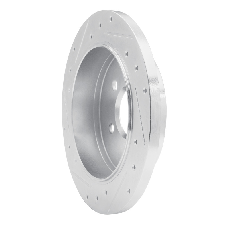 Mercedes-Benz ML320 Brake Rotor (1) - Rear Right - R1 Concepts - Drilled & Slotted - Silver - `98-`05